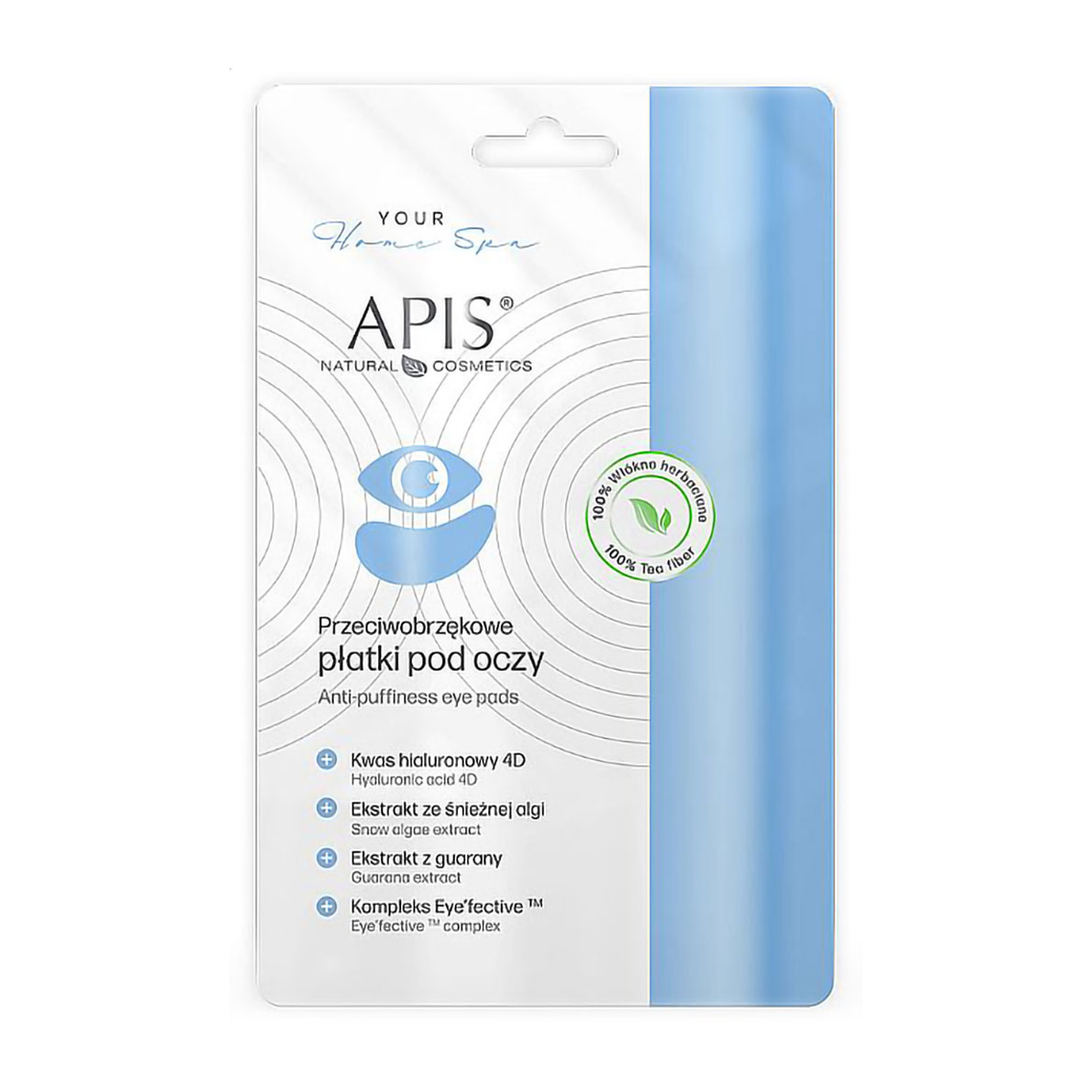 Патчі для шкіри навколо очей Apis Natural Cosmetics Your Home Spa Anti-puffiness Eye Pads проти набряків, 1 пара